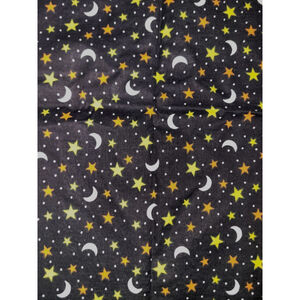 Oakhurst Textiles Stars & Moons 54" x 42" Cotton Quilting Halloween Fabric Stars
